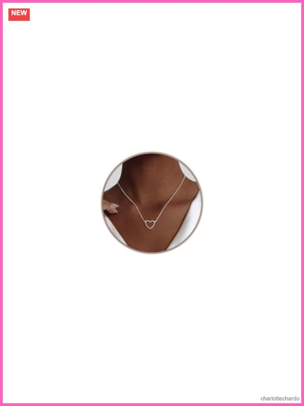 925 Silver Plated Open Heart Pendant Necklace Dainty Choker Women